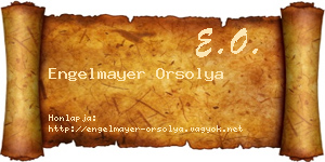 Engelmayer Orsolya névjegykártya