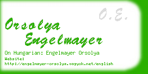 orsolya engelmayer business card